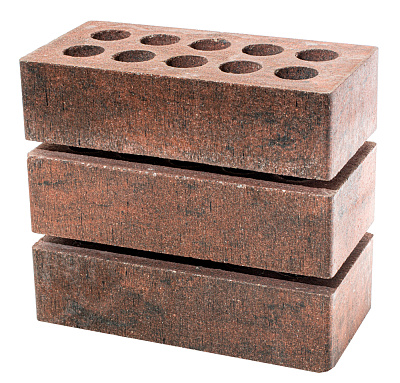 Картинка Кирпич - Гиперпрессованный кирпич Облицовочный одинарный гладкий : М-200 размером 120x250x65. Цвет , производство ЛИТОС 