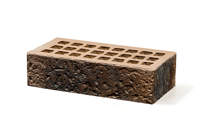 Картинка Кирпич - Облицовочный кирпич Облицовочный пустотелый : М-150 размером 120x250x65. Цвет коричневый, производство Губский кирпичный завод 